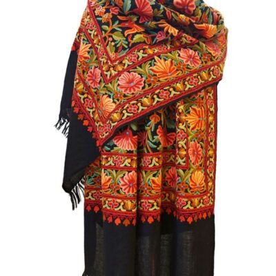 Prächtige handbestickte Wollstola