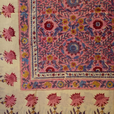 Sarong - Baumwolltuch - Pareo beige und rosé