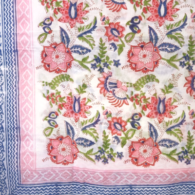 Sarong weiß rosa Blüten